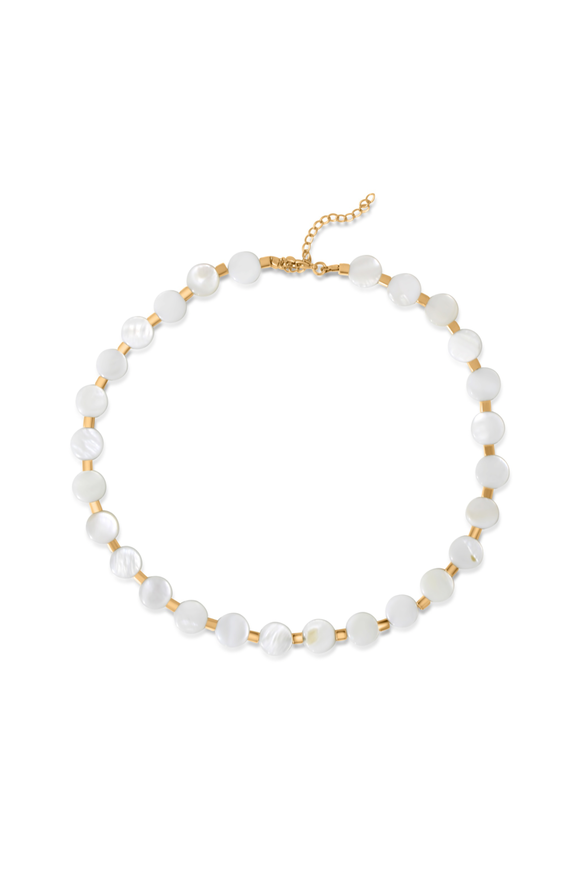 PEARL DISC NECKLACE