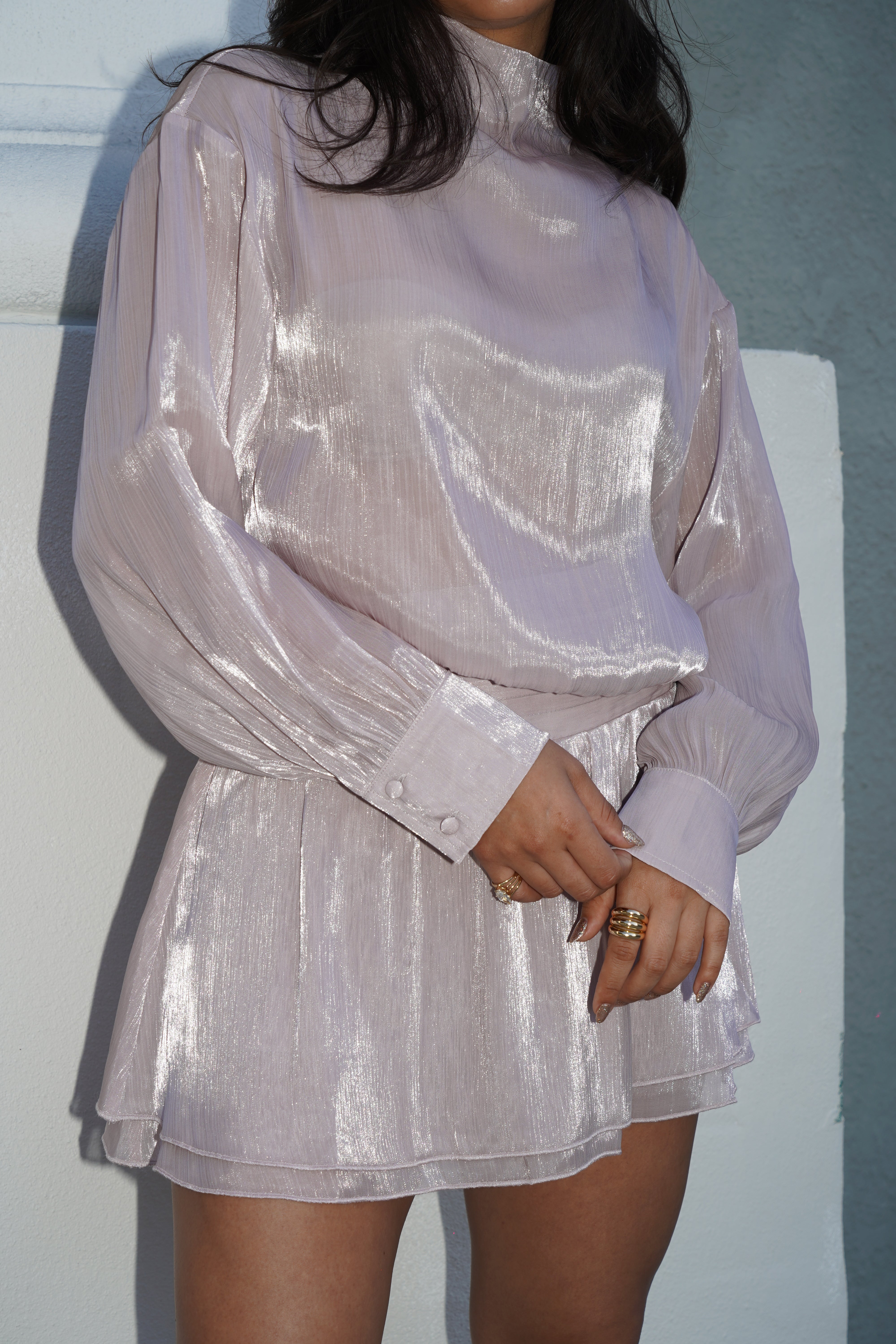 THE SIREN OPEN BACK BLOUSE