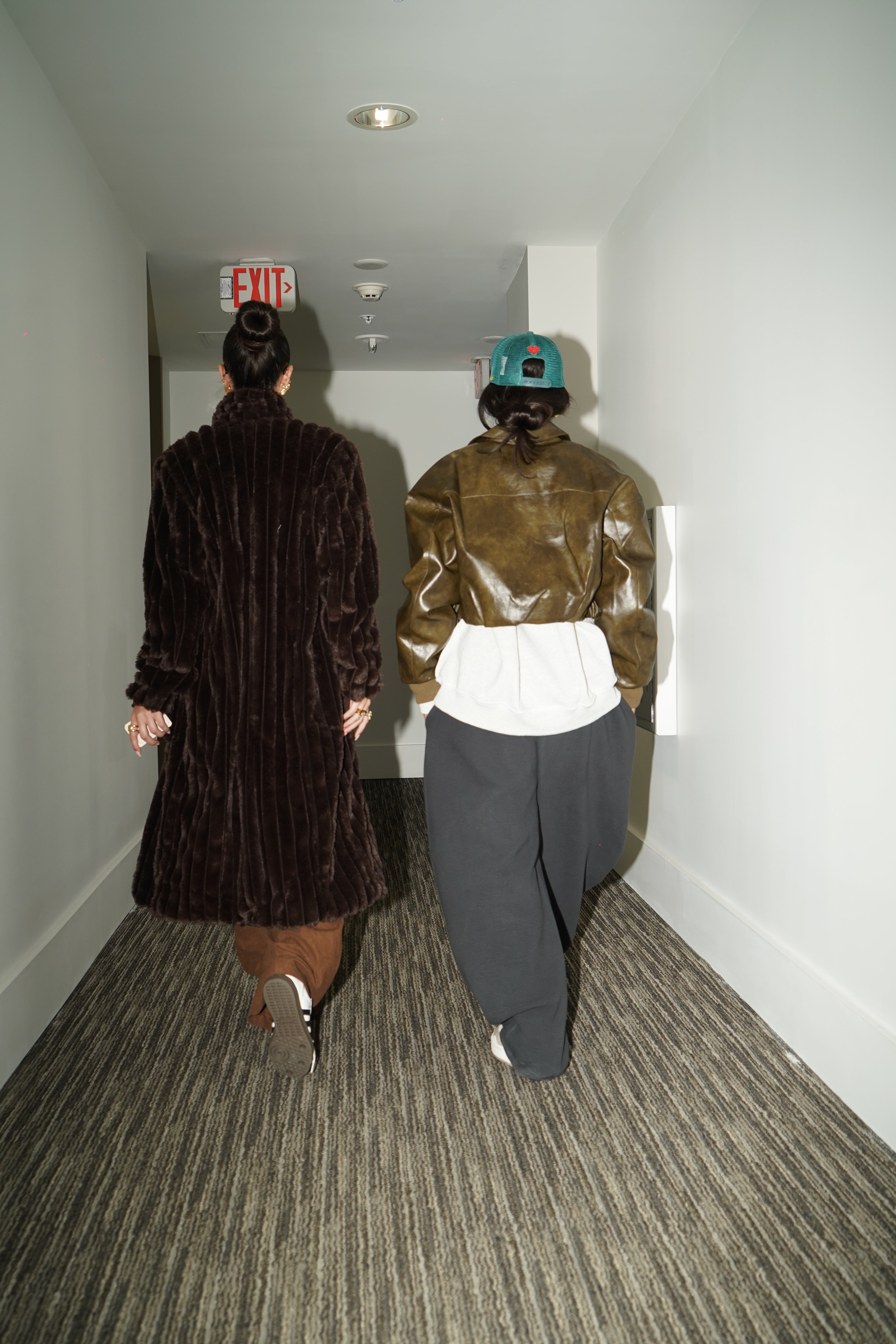 FAUX FUR LONGLINE COAT