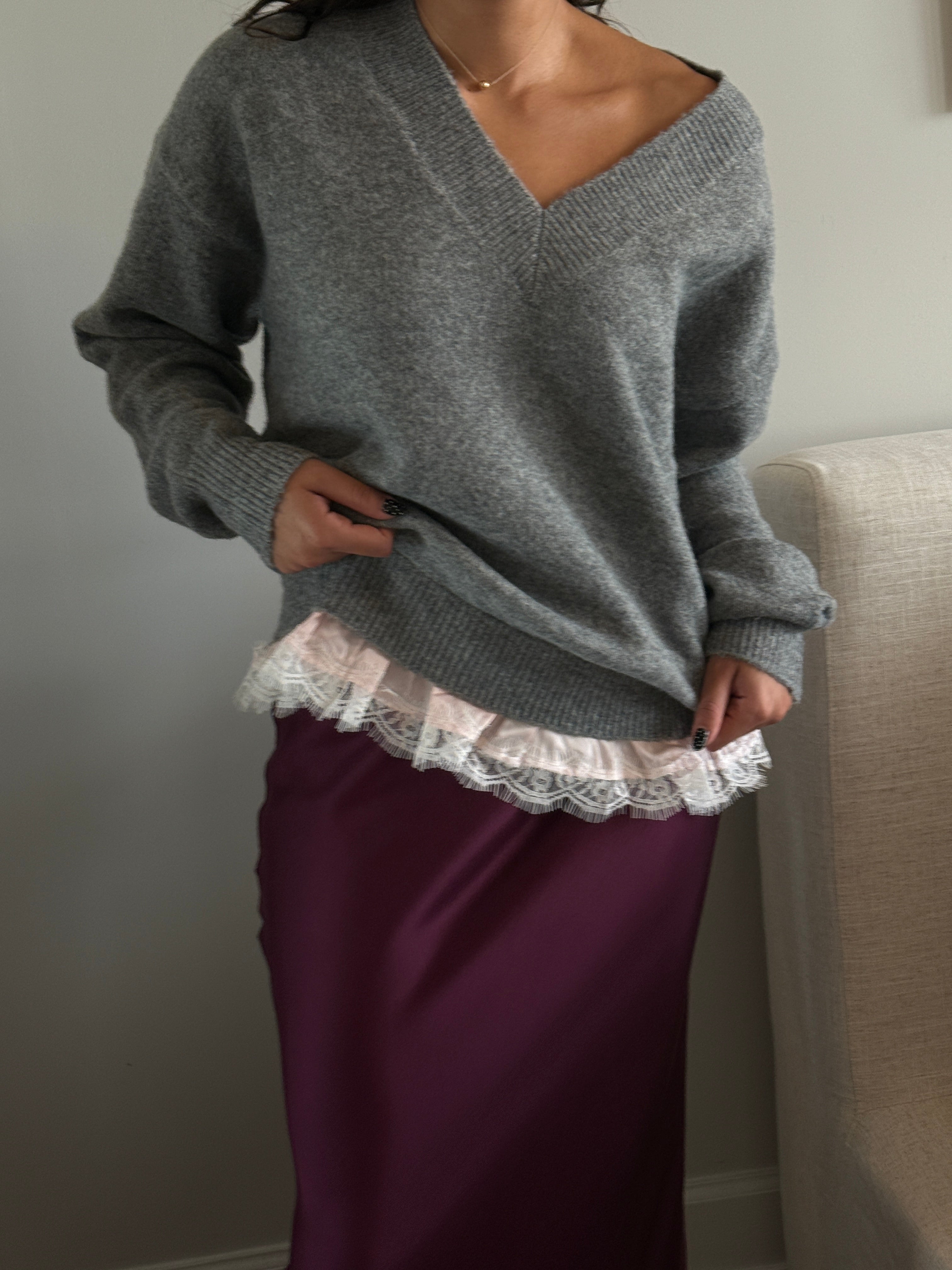 SANGRIA SATIN SKIRT