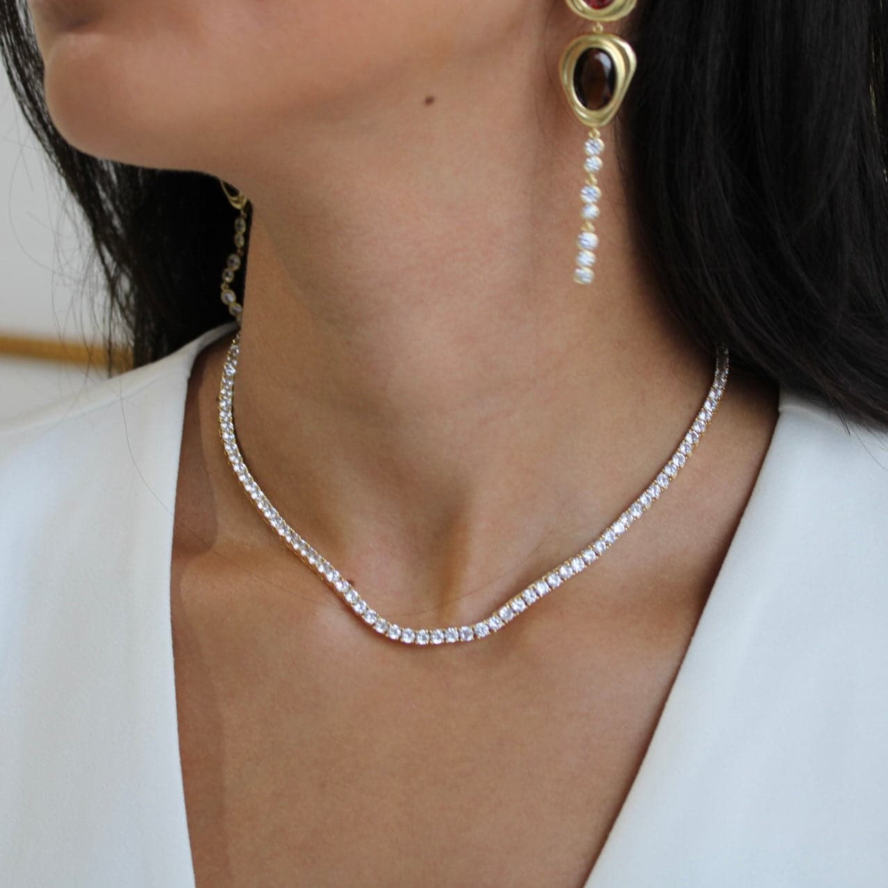 SIX FIGURE TENNIS NECKLACE