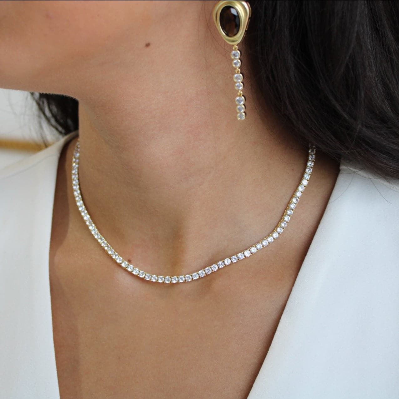 SIX FIGURE TENNIS NECKLACE