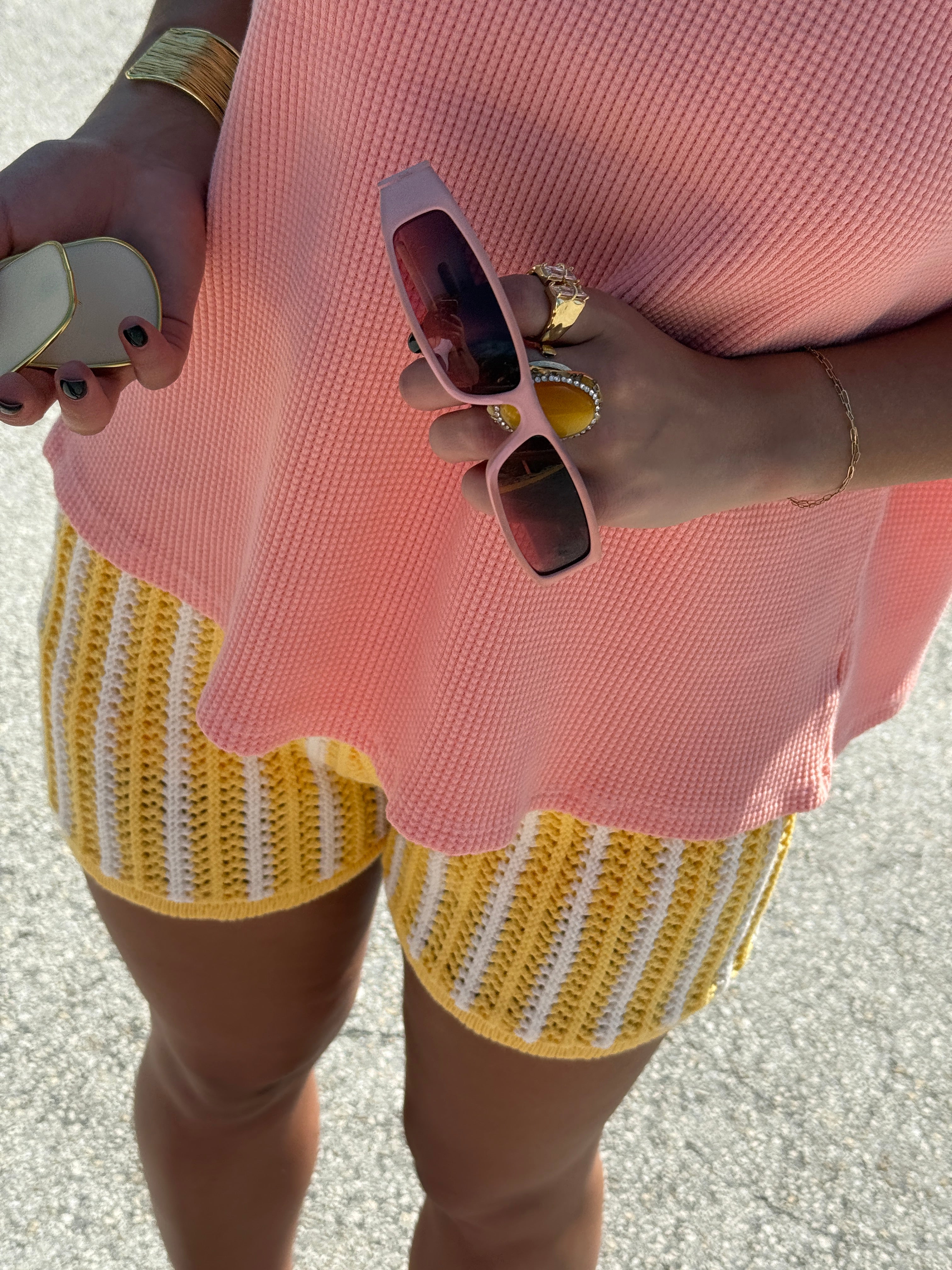 Limoncello Crochet Shorts