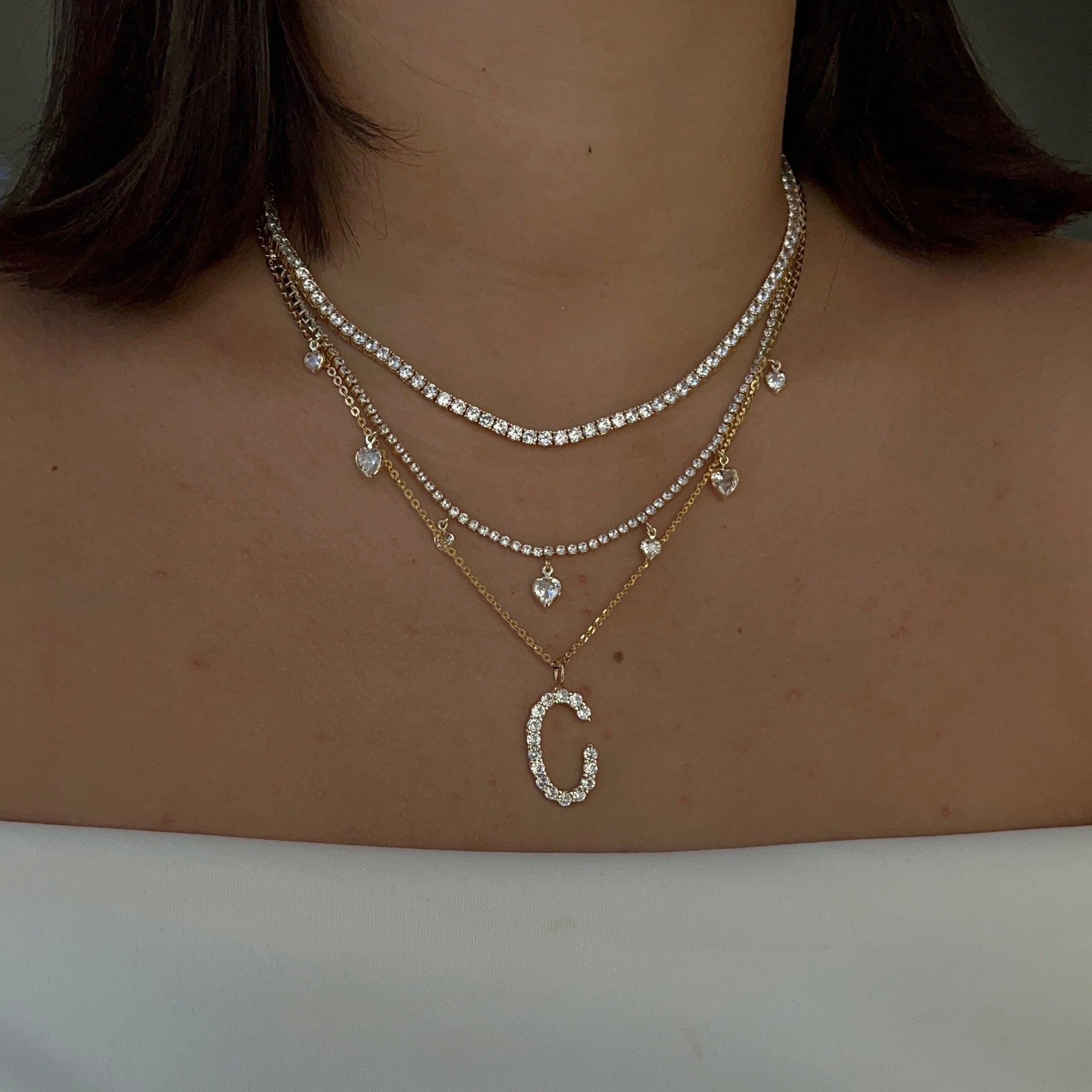 DIAMOND LETTER NECKLACE
