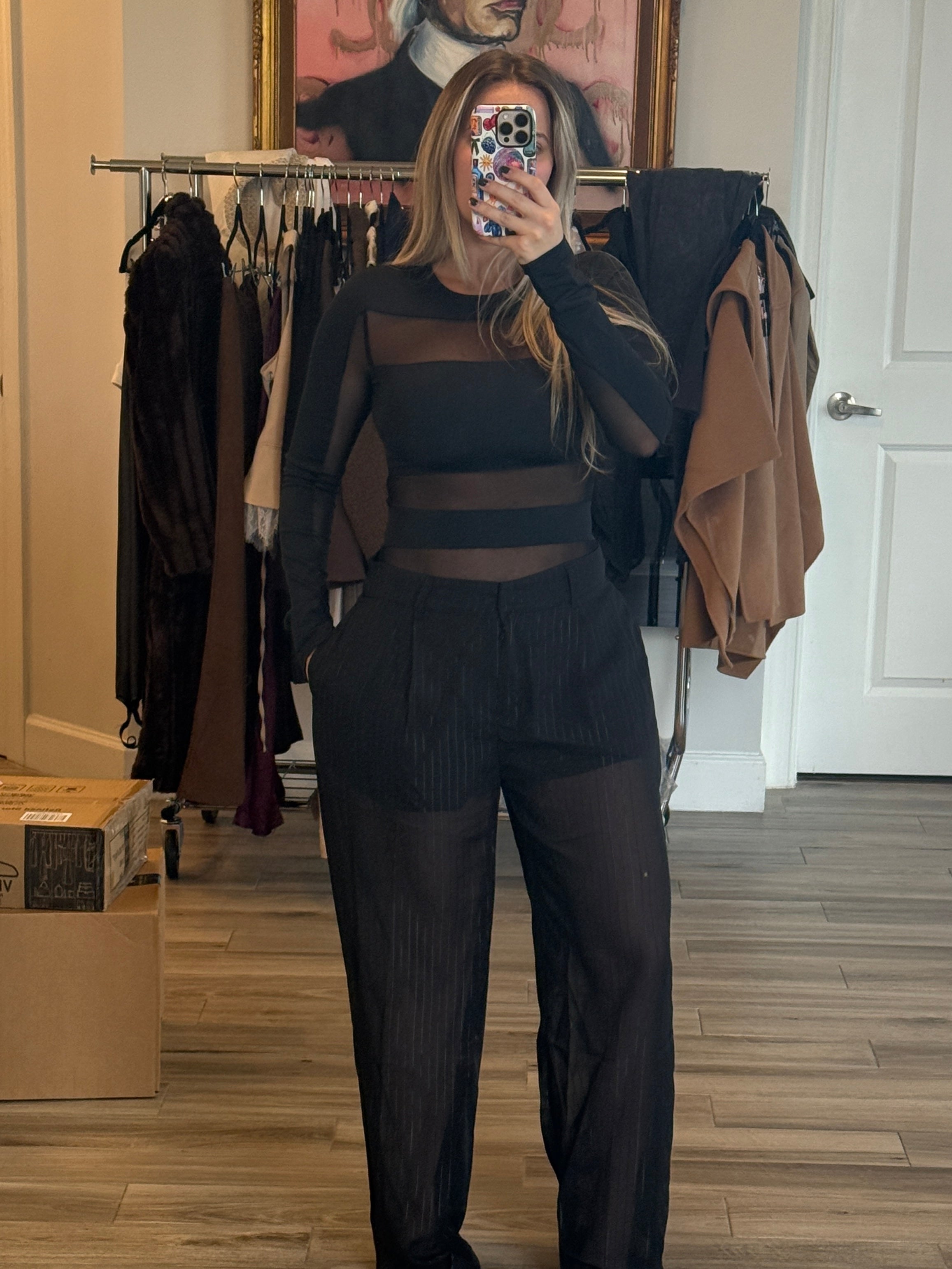 MESH KONTRAST BODYSUIT