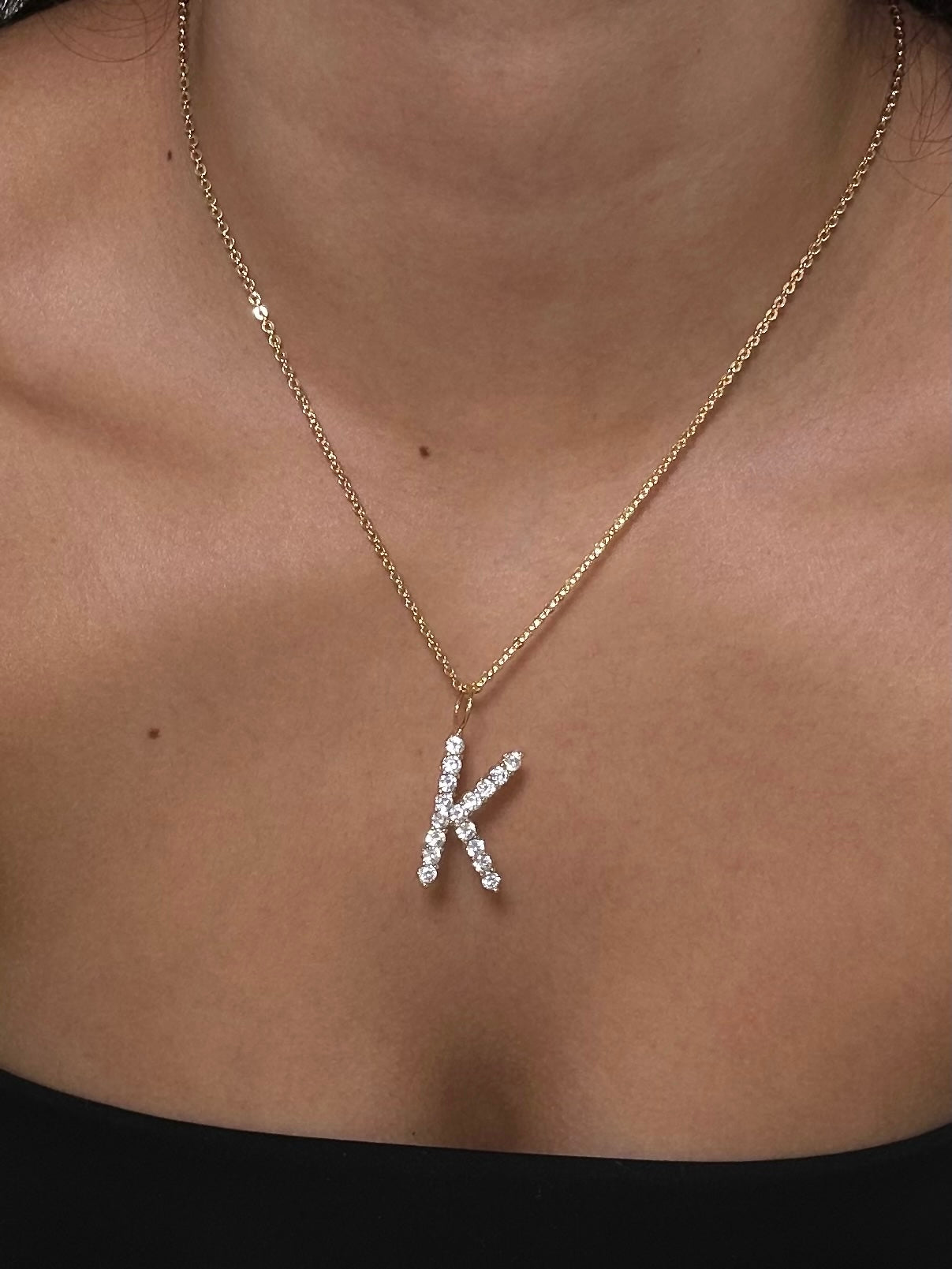 DIAMOND LETTER NECKLACE