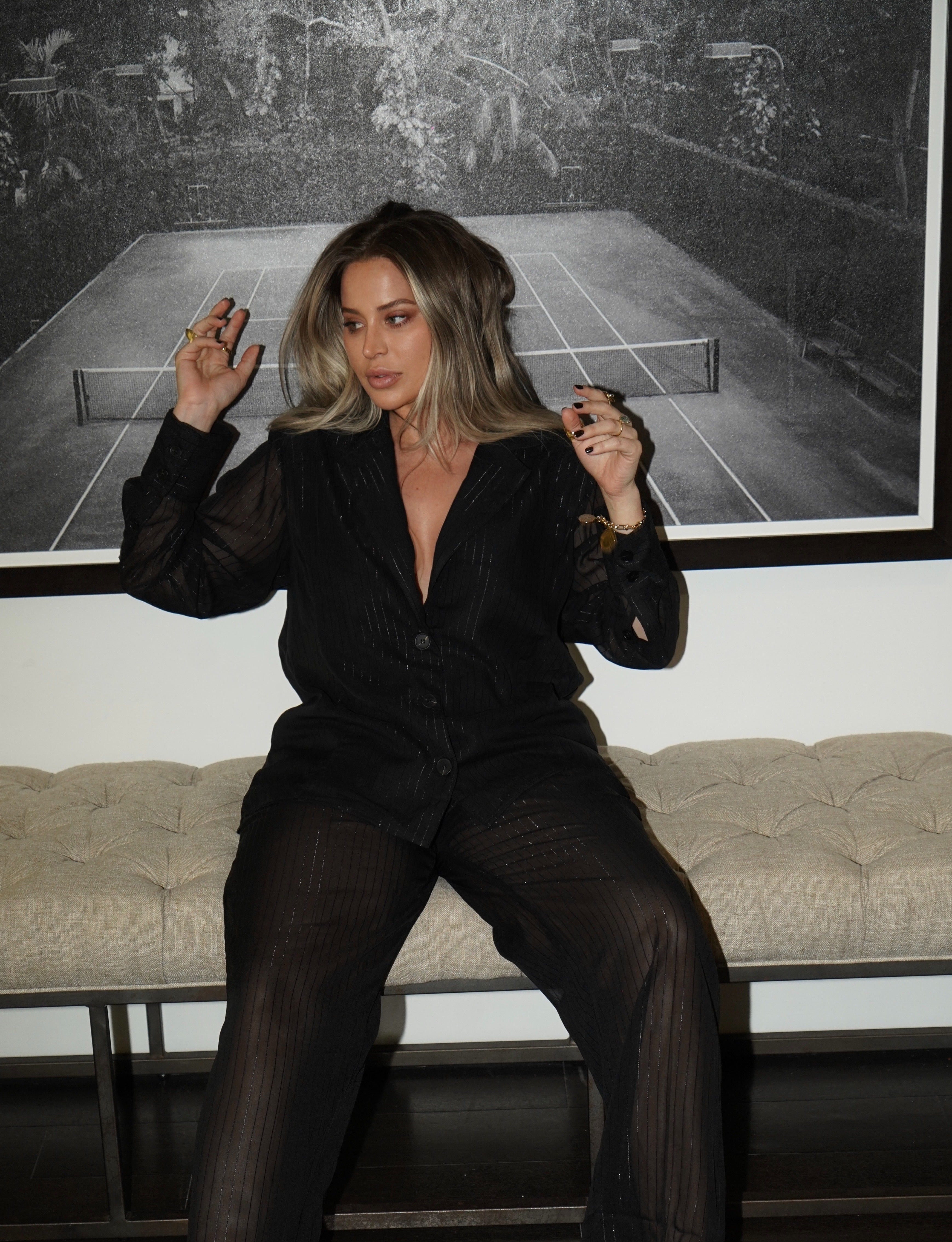 Mesh Tailored Blazer