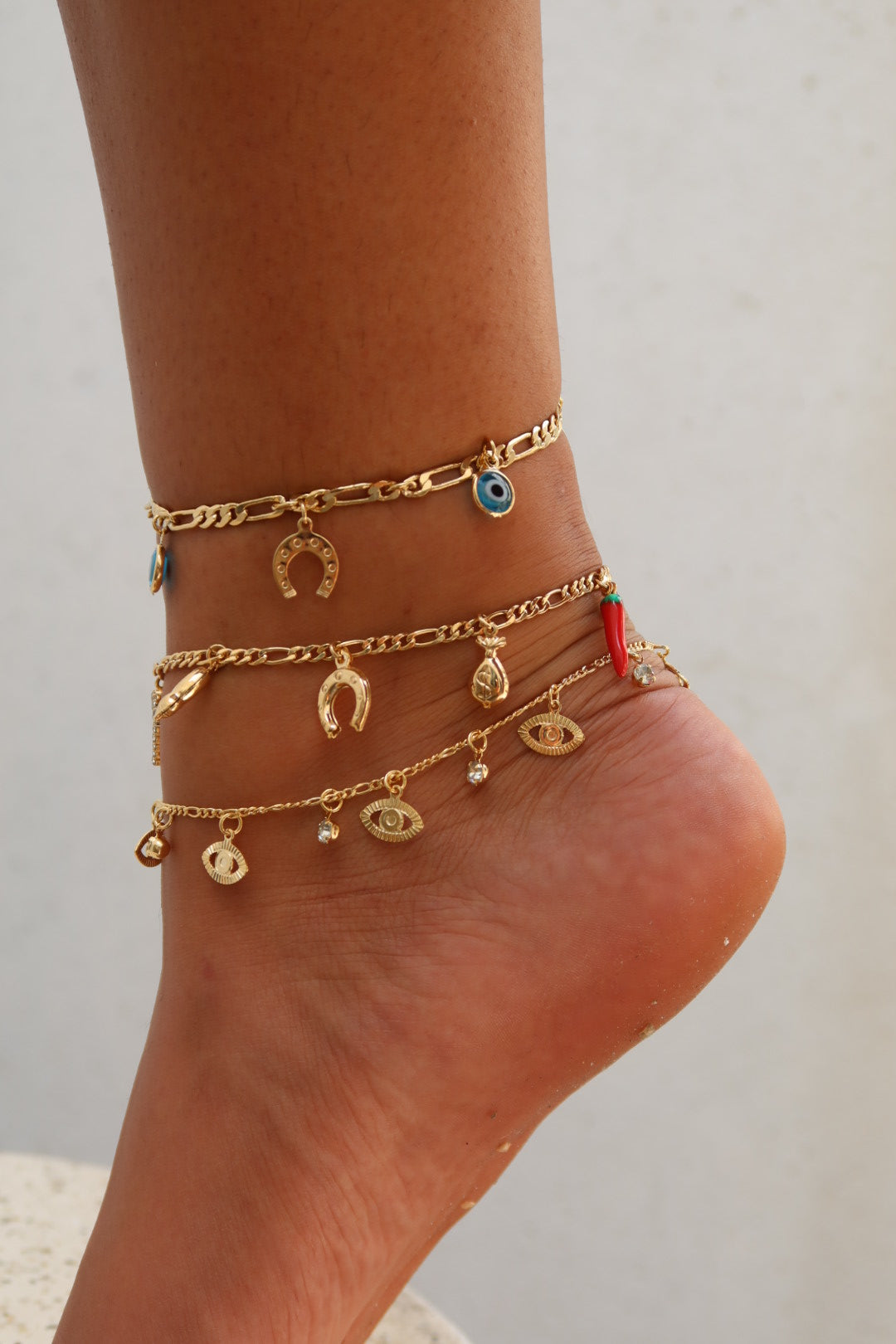 GOOD VIBES CHARM ANKLET