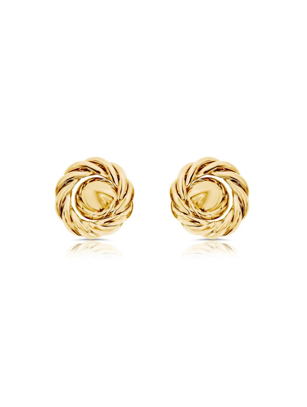 BRAIDED BUTTON EARRINGS