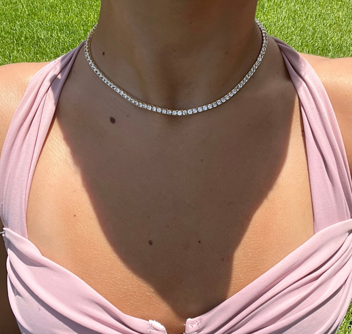 SIX FIGURE TENNIS NECKLACE