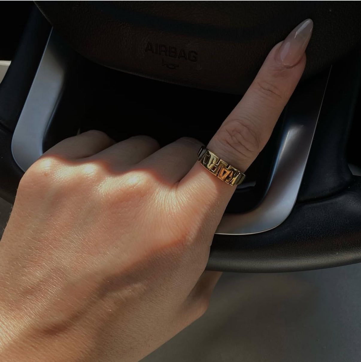 14K KUSTOM NAME RING