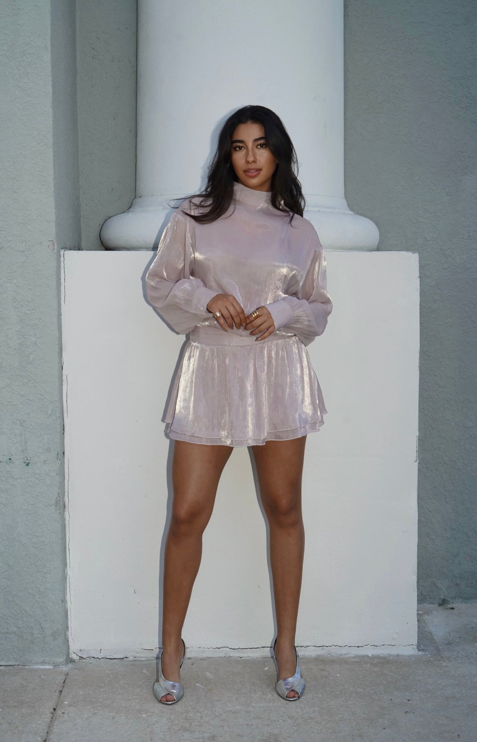 THE SIREN OPEN BACK BLOUSE