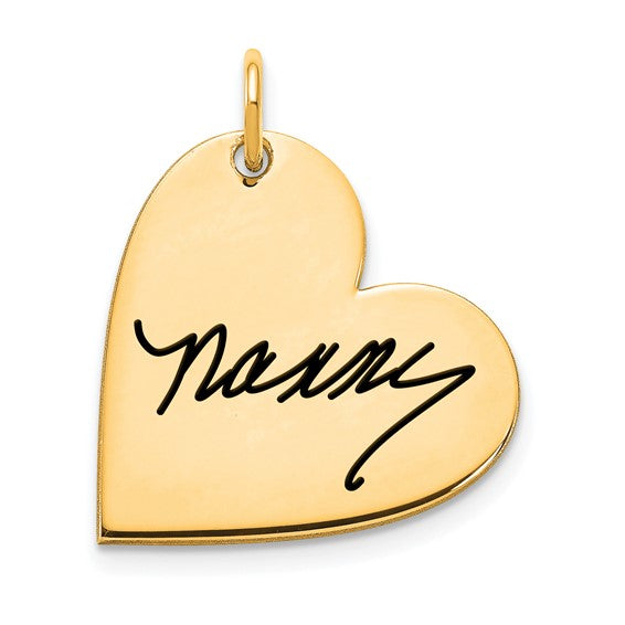 14K SIGNATURE HEART PENDANT