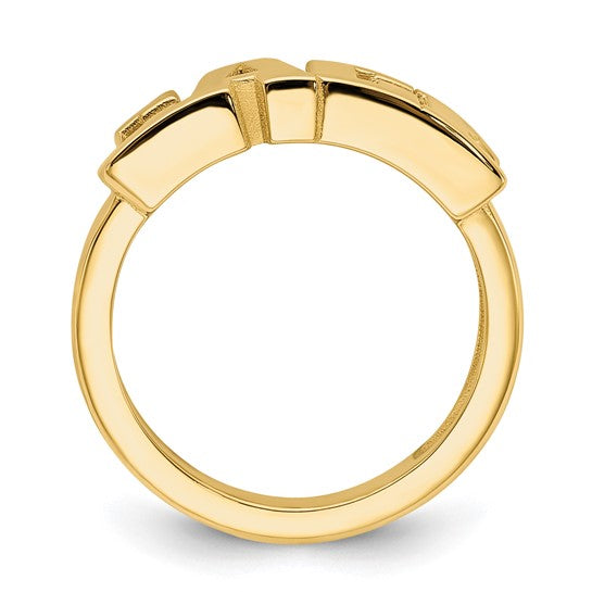 14K KUSTOM NAME RING