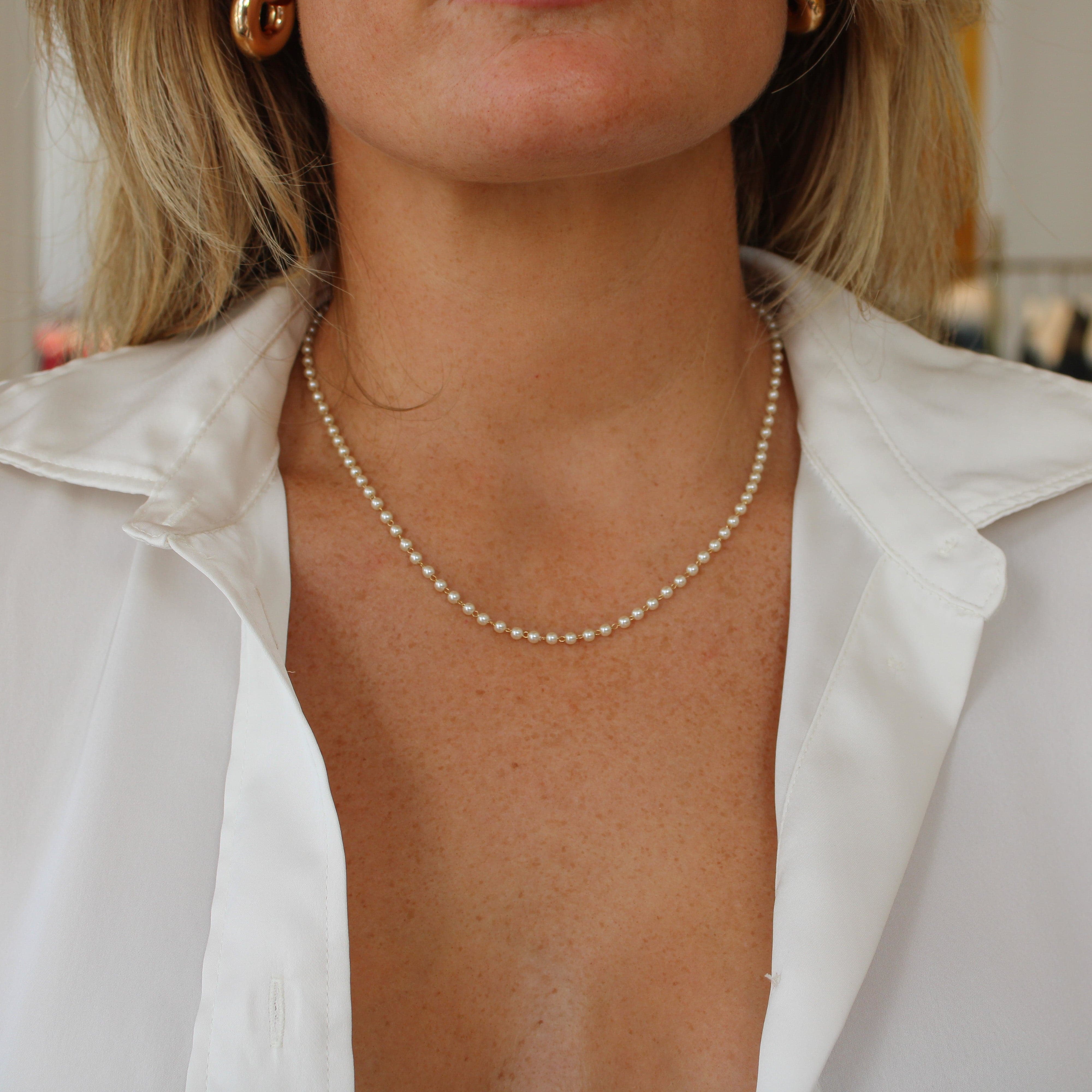 Dainty Pearl Necklace - Kasa Karly