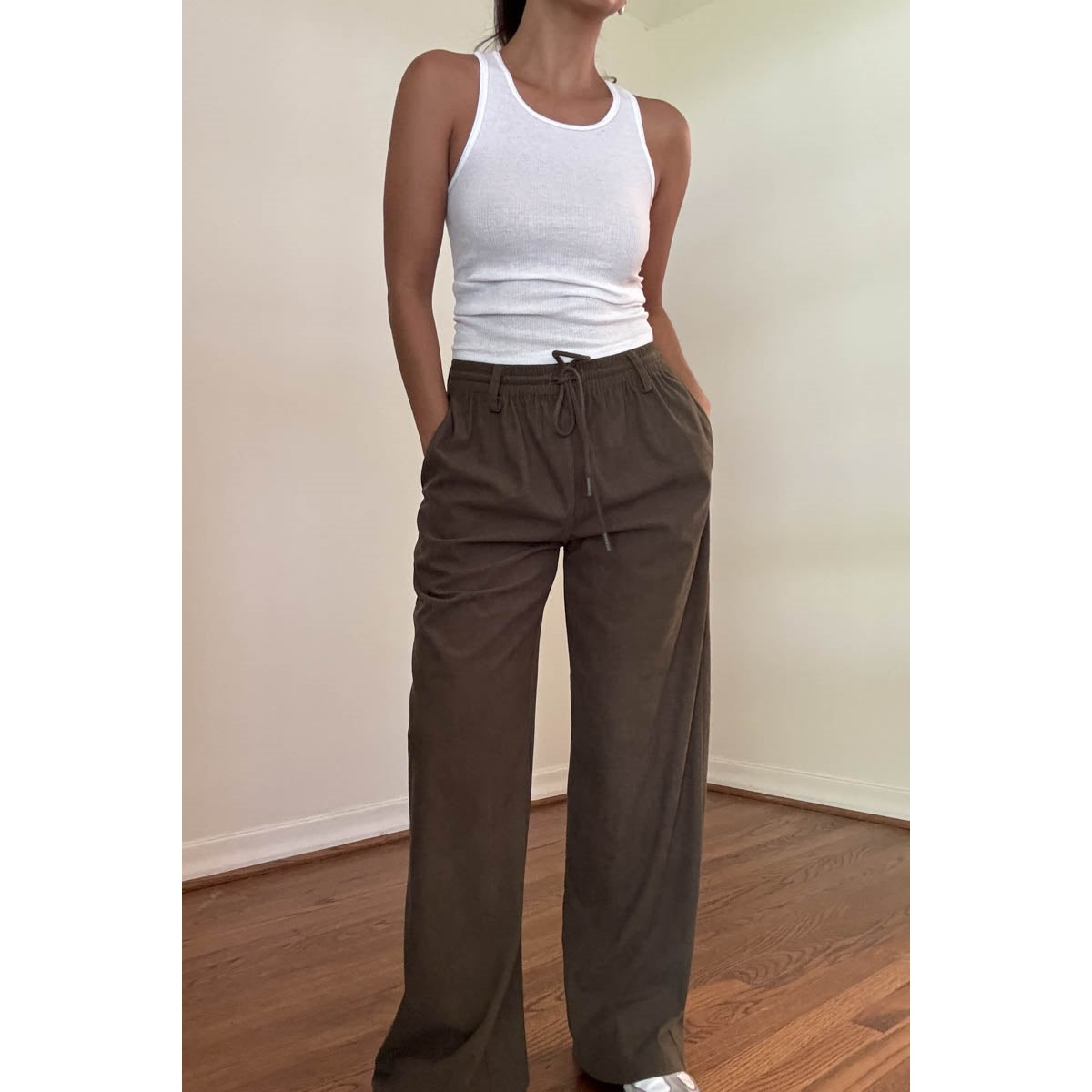Teddy Cord  Drawstring Pants