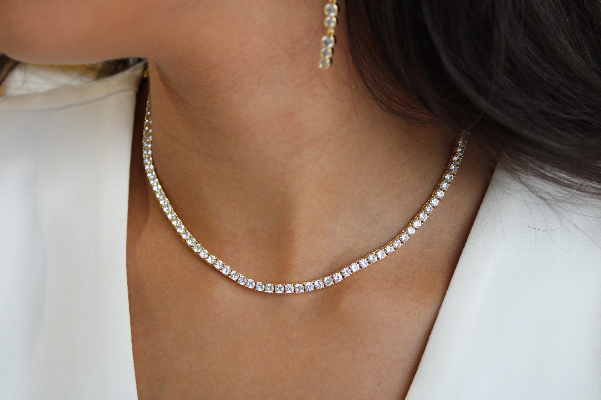 SIX FIGURE TENNIS NECKLACE