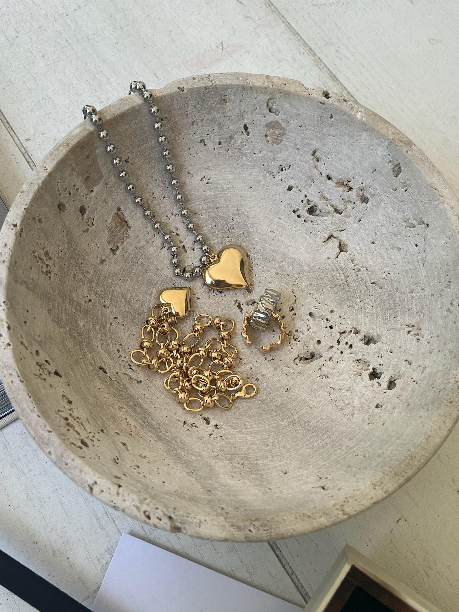 HEART OF GOLD NECKLACE SET