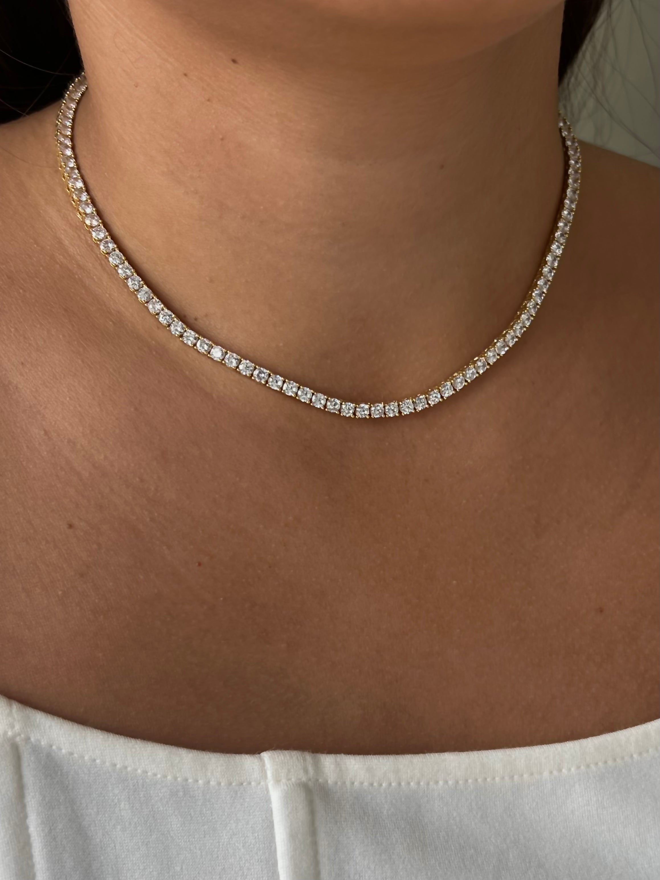 SIX FIGURE TENNIS NECKLACE