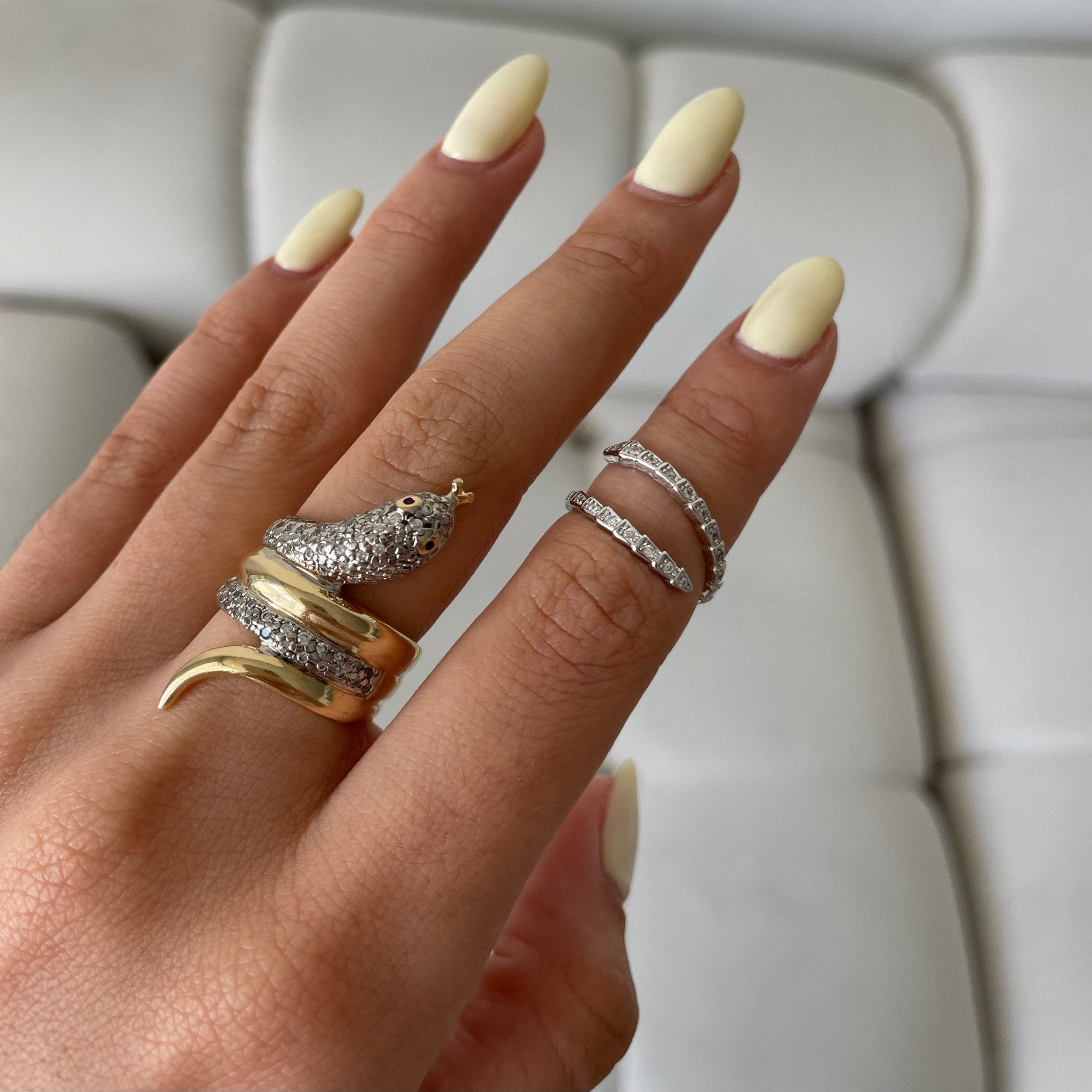 Two Tone Serpent Ring