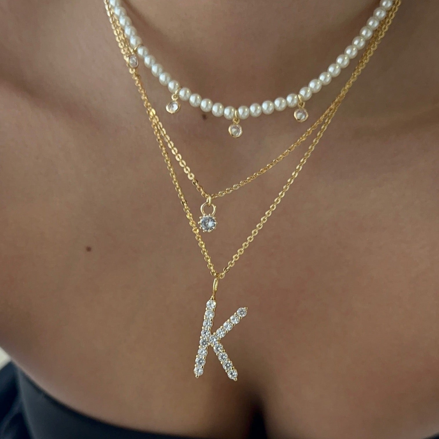 DIAMOND LETTER NECKLACE