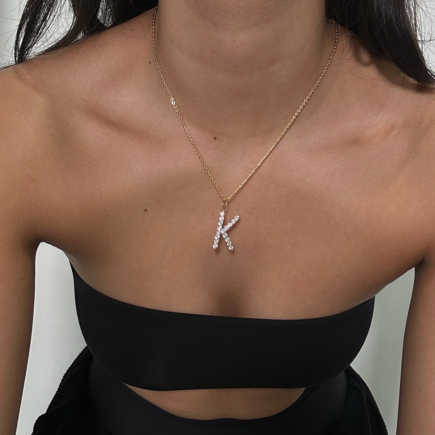 DIAMOND LETTER NECKLACE