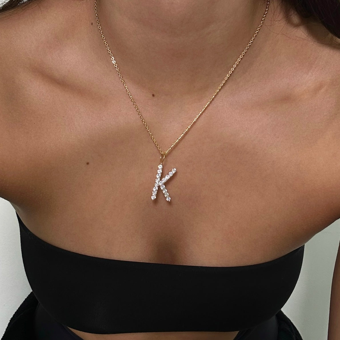 DIAMOND LETTER NECKLACE