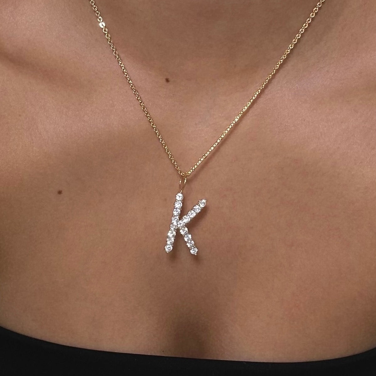 DIAMOND LETTER NECKLACE