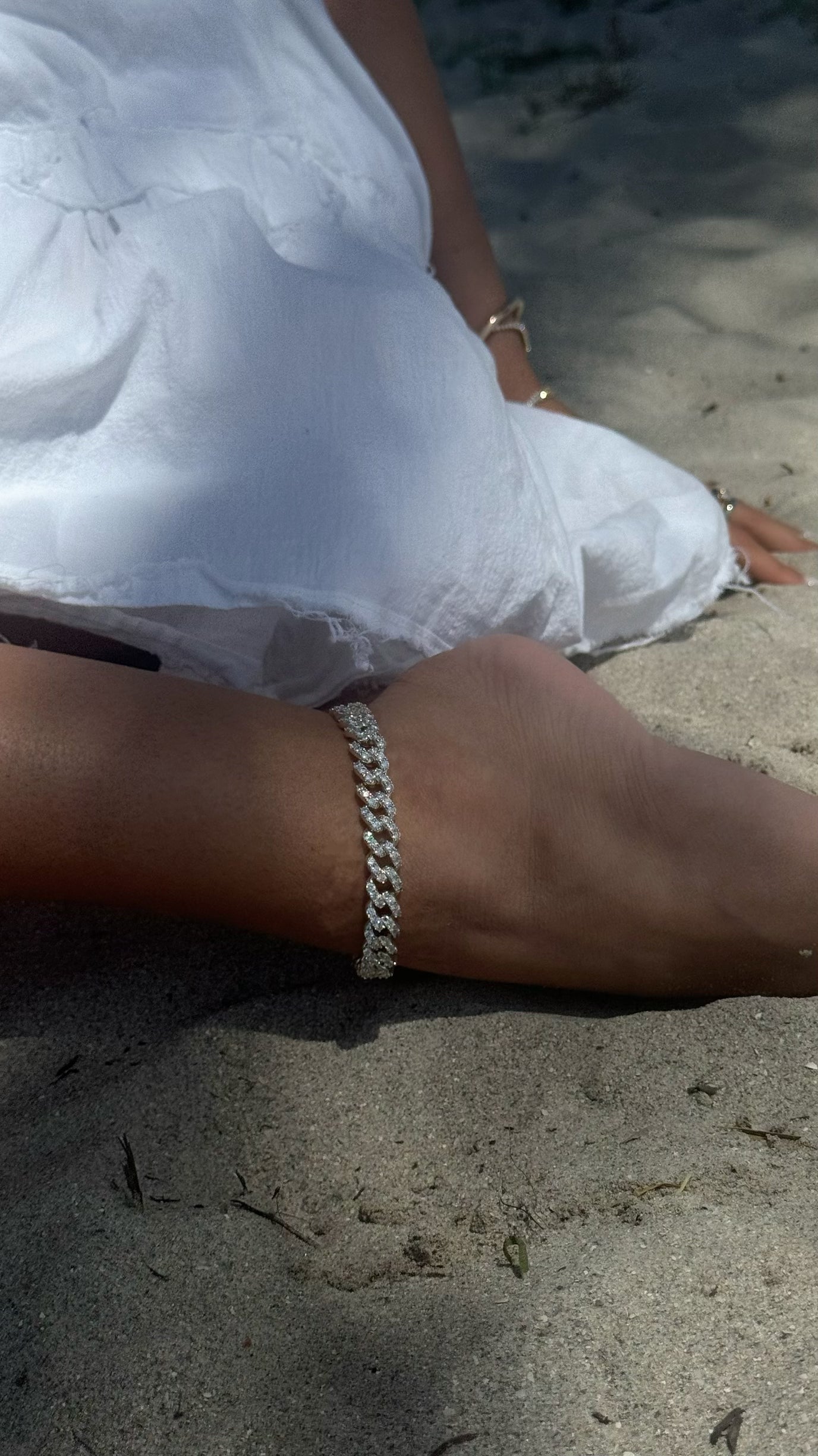 CUBAN LINK KRYSTAL ANKLET