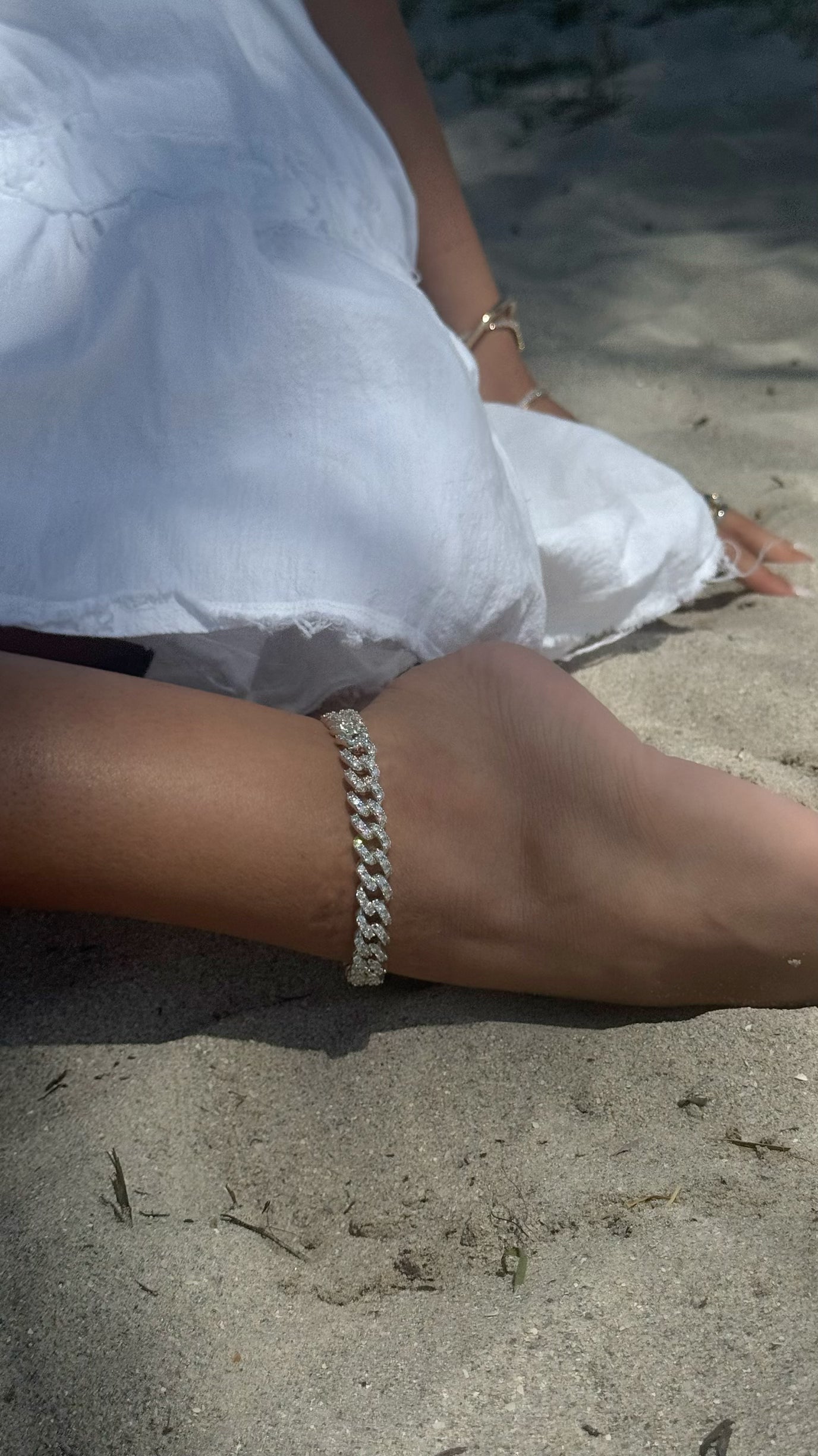 CUBAN LINK KRYSTAL ANKLET