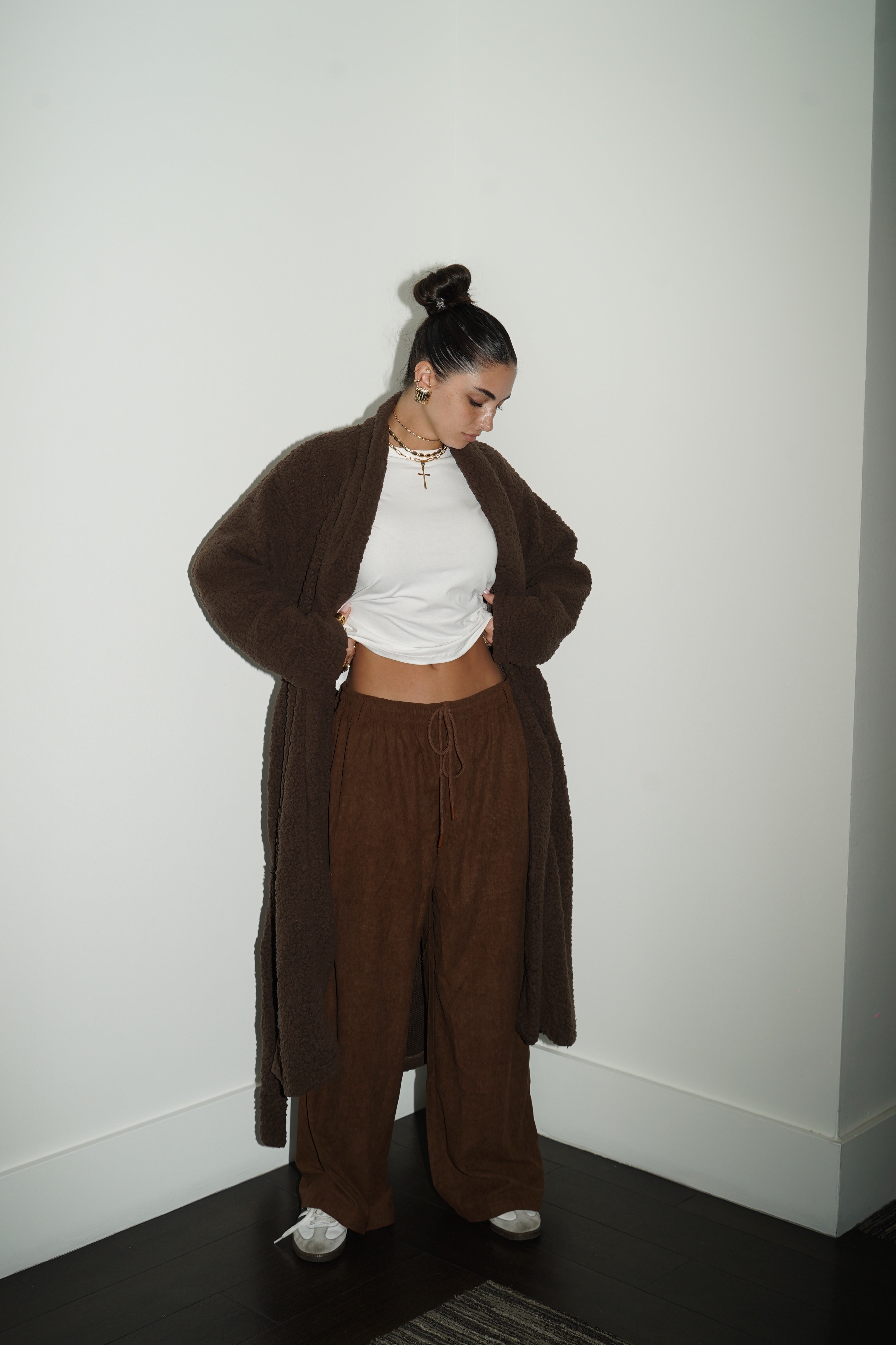 Teddy Cord  Drawstring Pants