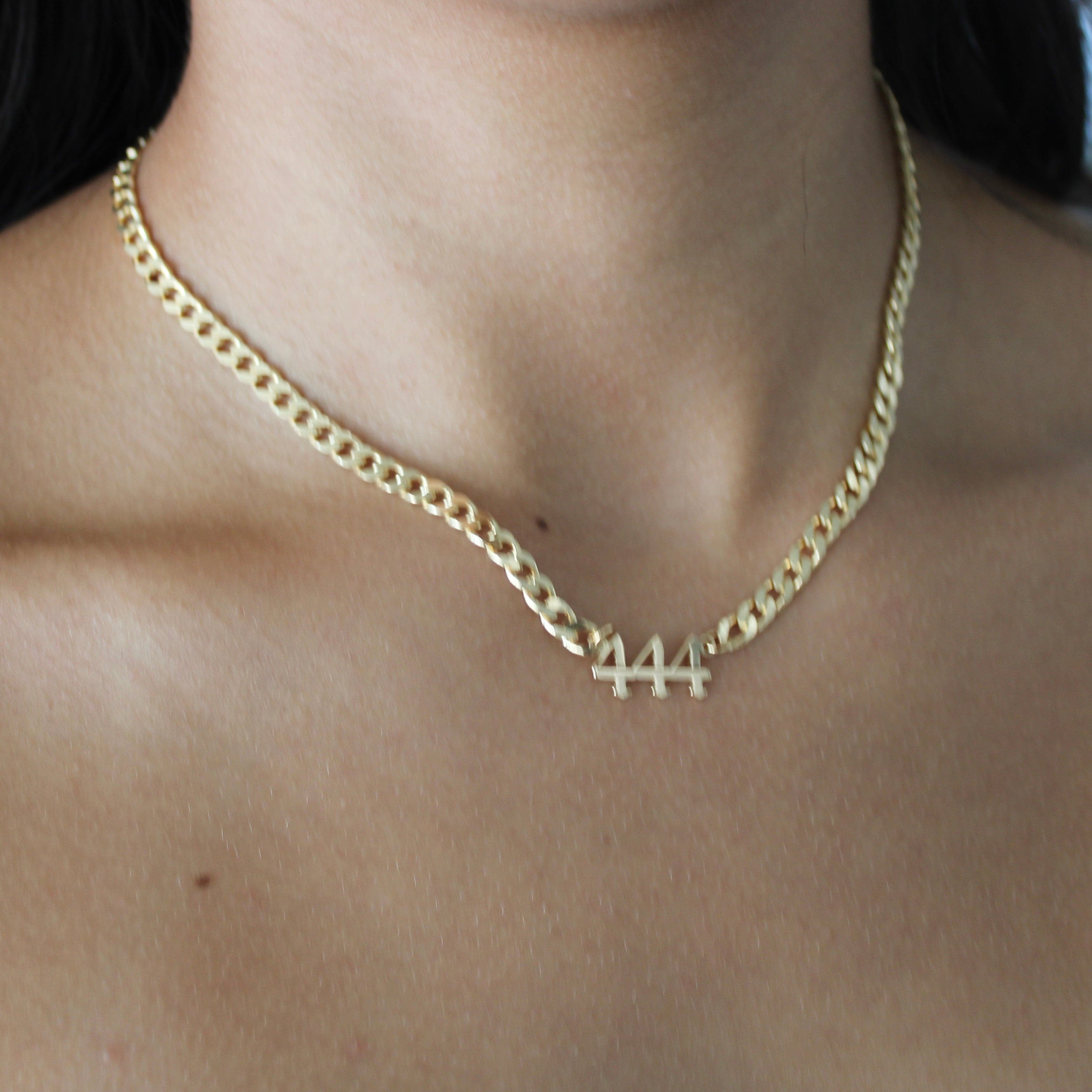 正規品! Hilis Jewelry 444 Angel Numbers Necklace For Women