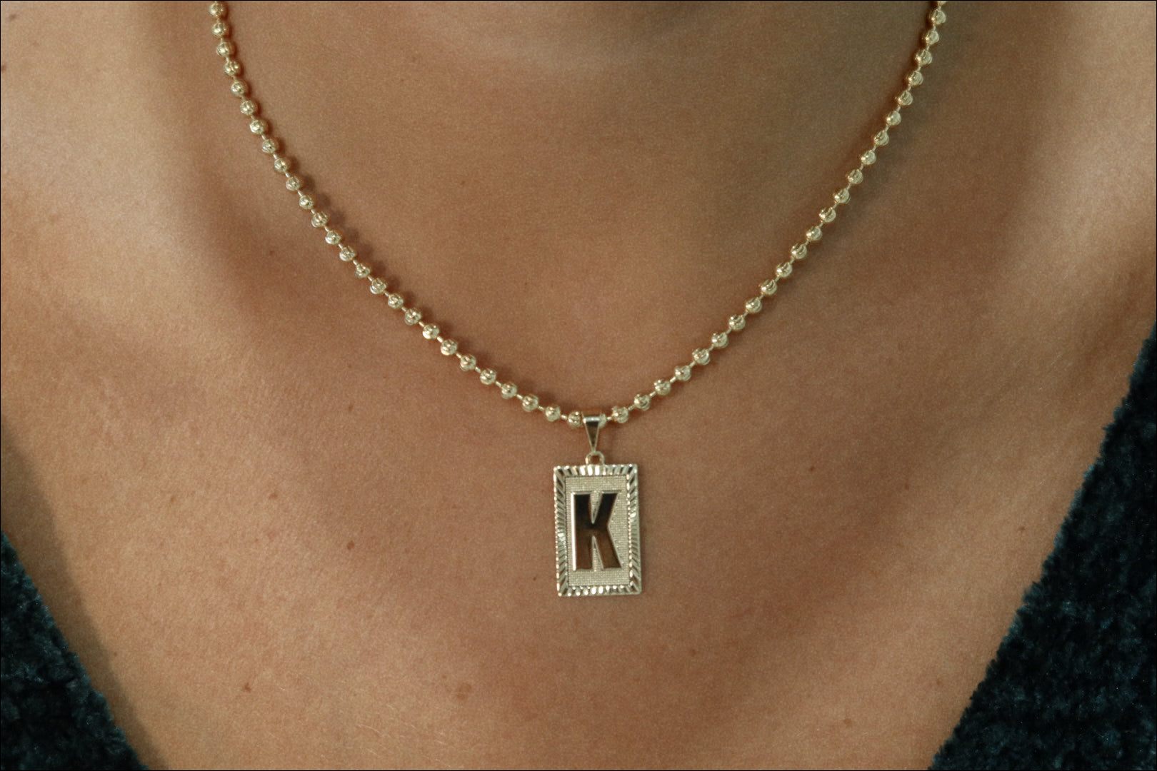 Monogram Tag Necklace