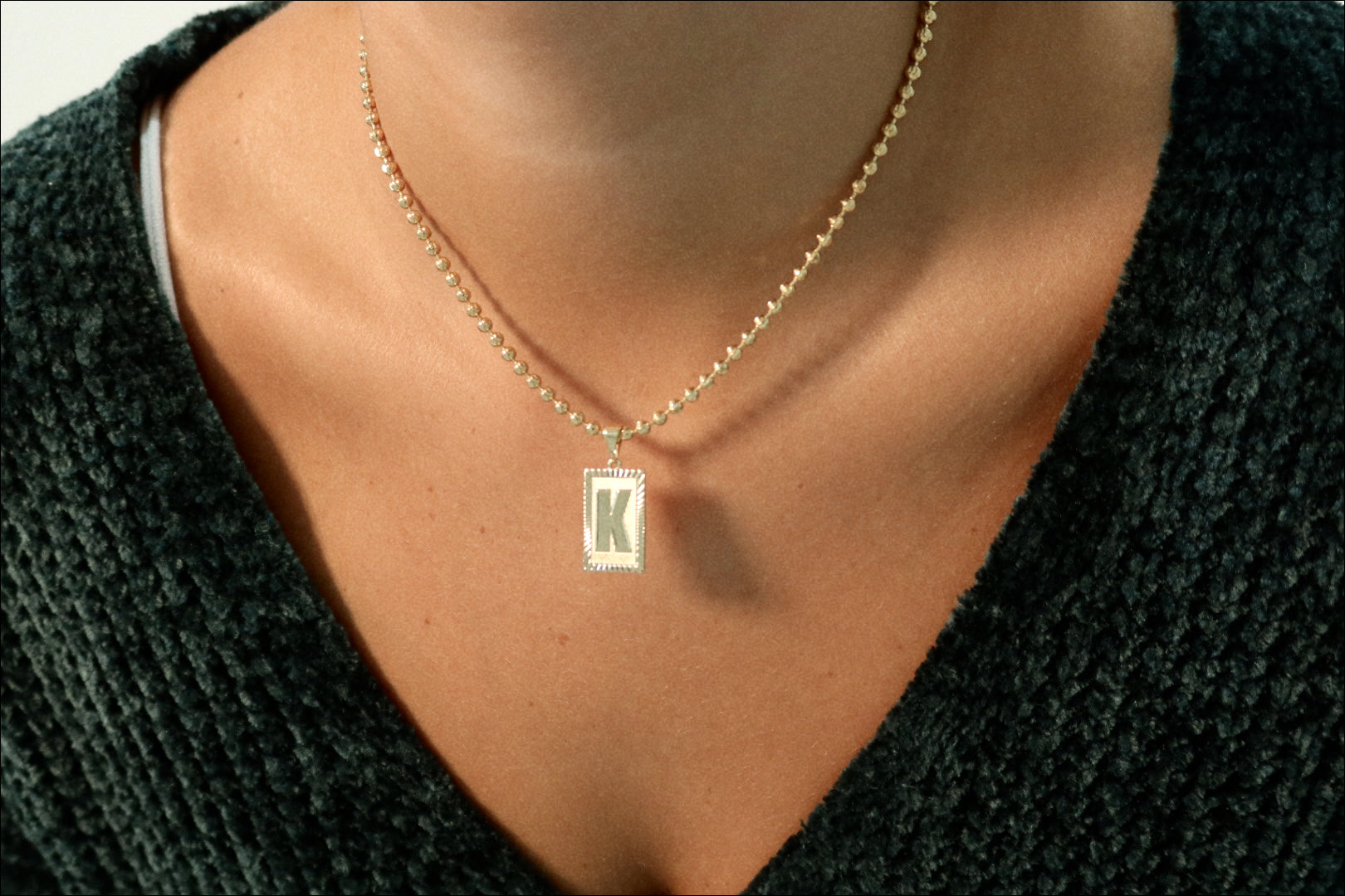 ETEVON Mens Initial Necklace and Bracelet Gold Jewelry Gift for Men  Boyfriend Husband (Letter K) - ShopStyle